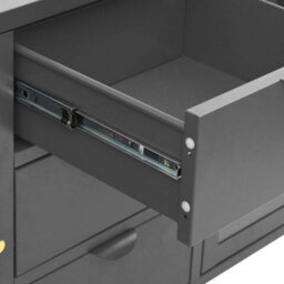 Berkfield Classic Sideboard Anthracite 105X35X70 Cm Steel And Tempered Glass - thumbnail 7