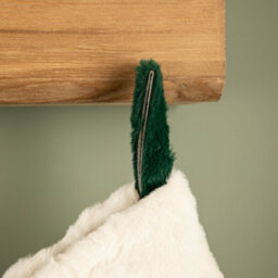 Samuel Alexander 60Cm Green Christmas Stocking With White Cuff And Pom Poms - thumbnail 4