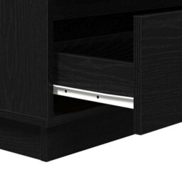 Berkfield Bedside Cabinet With Led Black Oak 71X34,5X75 Cm Engineered Wood - thumbnail 9