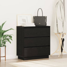 Berkfield Bedside Cabinet With Led Black Oak 71X34,5X75 Cm Engineered Wood - thumbnail 4