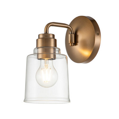 Luminosa Lighting Elstead Kichler Aivian Dome Wall Lamp Weathered Brass