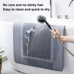 Light Grey Super Absorbent Floor Mat Soft Quick-Drying Non-Slip Diatom Mud Bath Floor Mat - thumbnail 3