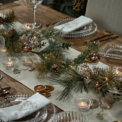 Dibor Golden Glow Pre-Lit Xmas Table Decoration Christmas Table Centrepiece 1.5M - image 1