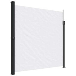Walplus Retractable Side Awning Garden Sun Shade Canopy Gazebo For Back Door, Porch, Patio White 200X600 Cm - thumbnail 2
