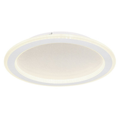 Luminosa Lighting Luminosa Tini Integrated Led Semi Flush Ceiling Light White Led Dimmable 2700-6000K Remote Control - image 1