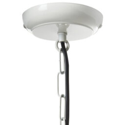Wyld And Coco Lumina Home Pendant Lamp Off-White Metal Floral Industrial - Bell Shade, Chain Suspension, Adjustable Height - thumbnail 7