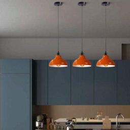 3 Pack Of Ceiling Pendant Light Fixture With 95Cm Adjustable Cable, Vintage 29Cm Curvy Metal Shade E27 Base Hanging Lighting - thumbnail 2