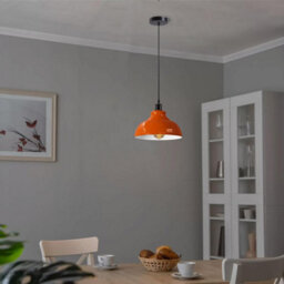 3 Pack Of Ceiling Pendant Light Fixture With 95Cm Adjustable Cable, Vintage 29Cm Curvy Metal Shade E27 Base Hanging Lighting - thumbnail 5