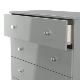 Yarmouth Ready Assembled Matt Grey No Effect 5 Drawer Wide Chest (H)1067mm (W)740mm (D)390mm - thumbnail 4