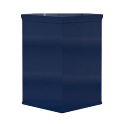 Teamson Home Bathroom Corner Wall Cabinet, Wooden Cabinet With 1 Door, Bathroom Furniture, Bathroom Storage, Navy Blue - thumbnail 5