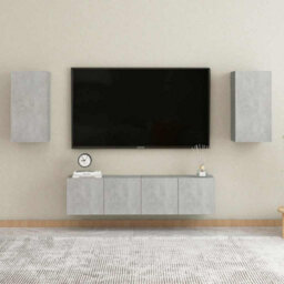 Berkfield Sturdy Tv Cabinet Concrete Grey 30.5X30X60 Cm Engineered Wood - thumbnail 6