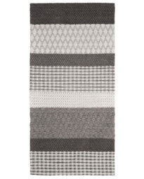 Beliani Grey Wool-Blend Patchwork Rug 80 X 150 Cm - Low Pile, Durable, Textured Area Rug For Living Room And Home Office - thumbnail 1