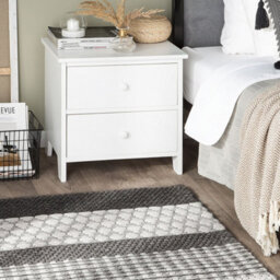 Beliani Grey Wool-Blend Patchwork Rug 80 X 150 Cm - Low Pile, Durable, Textured Area Rug For Living Room And Home Office - thumbnail 2