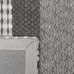 Beliani Grey Wool-Blend Patchwork Rug 80 X 150 Cm - Low Pile, Durable, Textured Area Rug For Living Room And Home Office - thumbnail 6