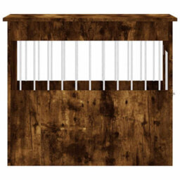 Walplus Smoked Oak Dog Crate Furniture End Table 55X80X68 Cm Engineered Wood - thumbnail 8