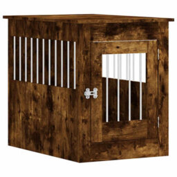 Walplus Smoked Oak Dog Crate Furniture End Table 55X80X68 Cm Engineered Wood - thumbnail 2