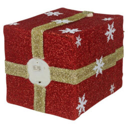 Urbn-Living Urbnliving 31Cm Height Christmas Santa Teddy Pop Up Musical Tunes Novelty Fun Toy Gift Red Box & Gold Bow - Teddy Reindeer - thumbnail 4