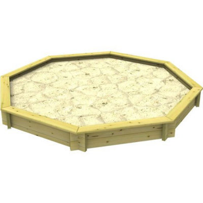 Garden Timber Company Wooden Sandpit 6Ft Octagonal - 295mm Height - 44mm Thick Wall