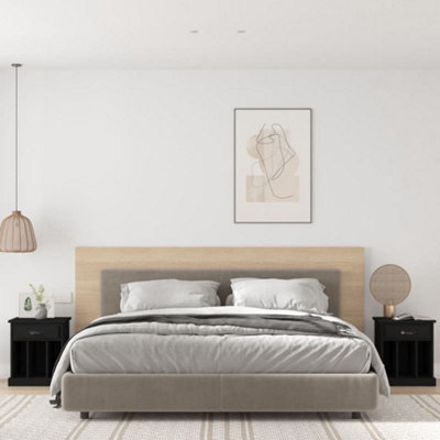 Berkfield Bedside Cabinets 2 Pcs Black 43X36X50 Cm - image 1