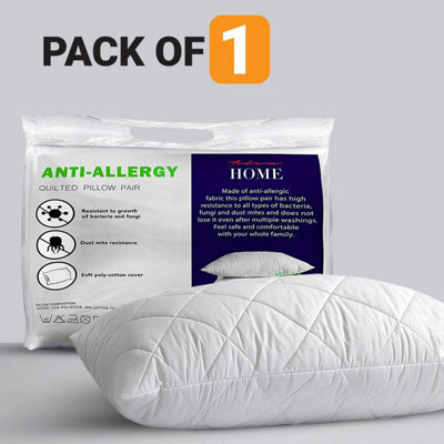 Ameha Quilted Filled Pillow Luxury Bedroom Microfiber Pillow Anti Allergic Soft Comfort Pillows - image 1