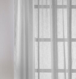 "Tyrone Textiles Eden Silver 100% Recycled Plain Voile Panel - Pair 140 X 229 Cm (55X90"")" - thumbnail 3