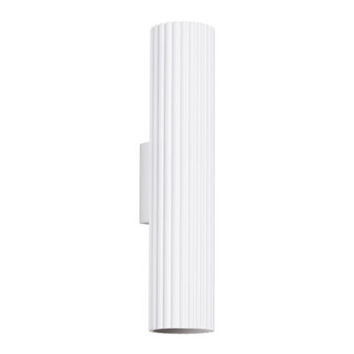 Sollux Lighting Karbon Aluminum White 2 Lights Minimalist Wall Light - image 1