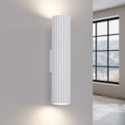 Sollux Lighting Karbon Aluminum White 2 Lights Minimalist Wall Light - thumbnail 3
