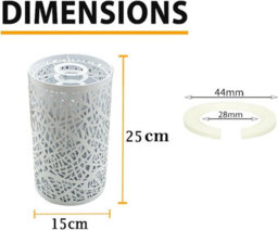 2 Pack White Metal Bulb Guard Drum Shaped Lamp Shades For Ceiling Pendant Lights Indoor Easy Fit Wire Cages (2 Pack) - thumbnail 3