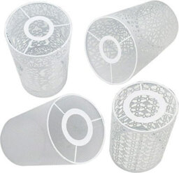 2 Pack White Metal Bulb Guard Drum Shaped Lamp Shades For Ceiling Pendant Lights Indoor Easy Fit Wire Cages (2 Pack) - thumbnail 7