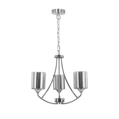 Pagazzi Lighting Pagazzi Ashton 3-Light Polished Chrome Chandelier Ceiling Light - image 1