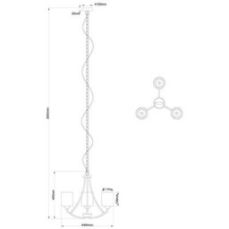 Pagazzi Lighting Pagazzi Ashton 3-Light Polished Chrome Chandelier Ceiling Light - thumbnail 6