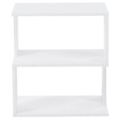 Wyld And Coco Modern White Bedside Table With Open Shelves, Particle Board, 40 X 40 X 44 Cm - image 1