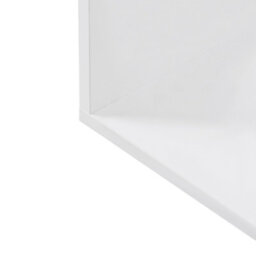 Wyld And Coco Modern White Bedside Table With Open Shelves, Particle Board, 40 X 40 X 44 Cm - thumbnail 4