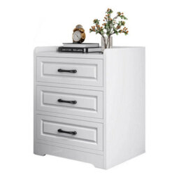 3 Drawers Bedside Table Bedroom Nightstand Storage Cabinet Side End Table Home - thumbnail 4