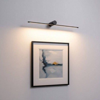 Ultra Beam Lighting Ultrabeam Picture Wall Light Fitting Black Finish 11Watt Warm White Led 800mm Wide - image 1