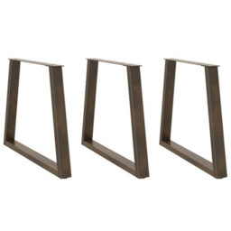 Berkfield Dining Table Legs V-Shape 3 Pcs Natural Steel 70X(72-73.3) Cm Steel