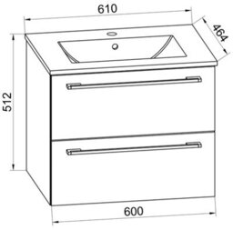 Vcm 2-Part Washbasin Washbasin Badinos 2 - thumbnail 4