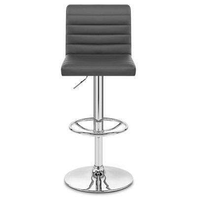 Atlantic Mint Bar Stool Grey & Chrome Legs - image 1