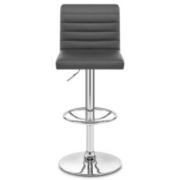 Atlantic Mint Bar Stool Grey & Chrome Legs - thumbnail 1
