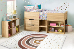 RugsX Bambino 46960 Washing Carpet Rainbow, Dots For Children Anti-Slip - White Brown 160X220 Cm - thumbnail 5