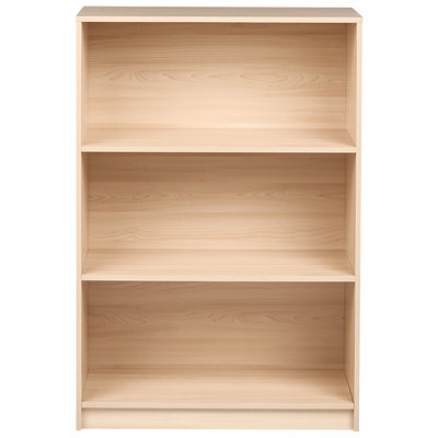Wyld And Coco 3 Tier Bookcase Light Brown Particleboard 80 X 40 Cm - image 1