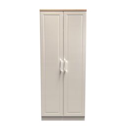 Sevilla Ready Assembled Traditional Matt Beige Oak Effect Large Double Wardrobe (H)1825mm (W)740mm (D)530mm - thumbnail 2