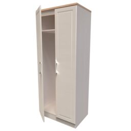 Sevilla Ready Assembled Traditional Matt Beige Oak Effect Large Double Wardrobe (H)1825mm (W)740mm (D)530mm - thumbnail 6