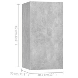 Berkfield 6 Piece Tv Cabinet Set Concrete Grey Engineered Wood - thumbnail 7
