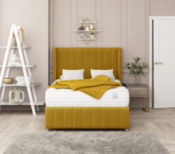 Bed Choices Brisbane Plush Velvet Divan Bed With Mattress, Headboard & 2 Storage Drawers - Double - thumbnail 2