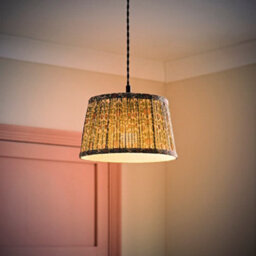 Valuelights Abel Small Floral Pleated Tapered Lamp Shade And Bulb (D)25Cm - thumbnail 3
