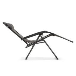 Vonhaus Zero Gravity Chairs Set Of 2, Grey Reclining Sun Loungers For Garden, Padded Folding Garden Chairs, Removable Headrest - thumbnail 9