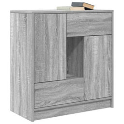 Berkfield Sideboard With Drawers And Doors Grey Sonoma 70.5X34X74.5 Cm - thumbnail 4