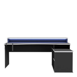 Furniture To Go Loadout Black Storage Gaming Desk 3 Shelves With Colour Changing Led - thumbnail 3