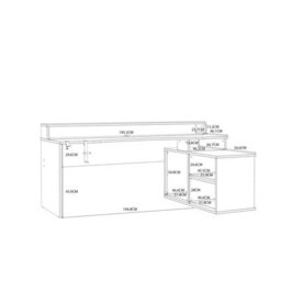 Furniture To Go Loadout Black Storage Gaming Desk 3 Shelves With Colour Changing Led - thumbnail 8
